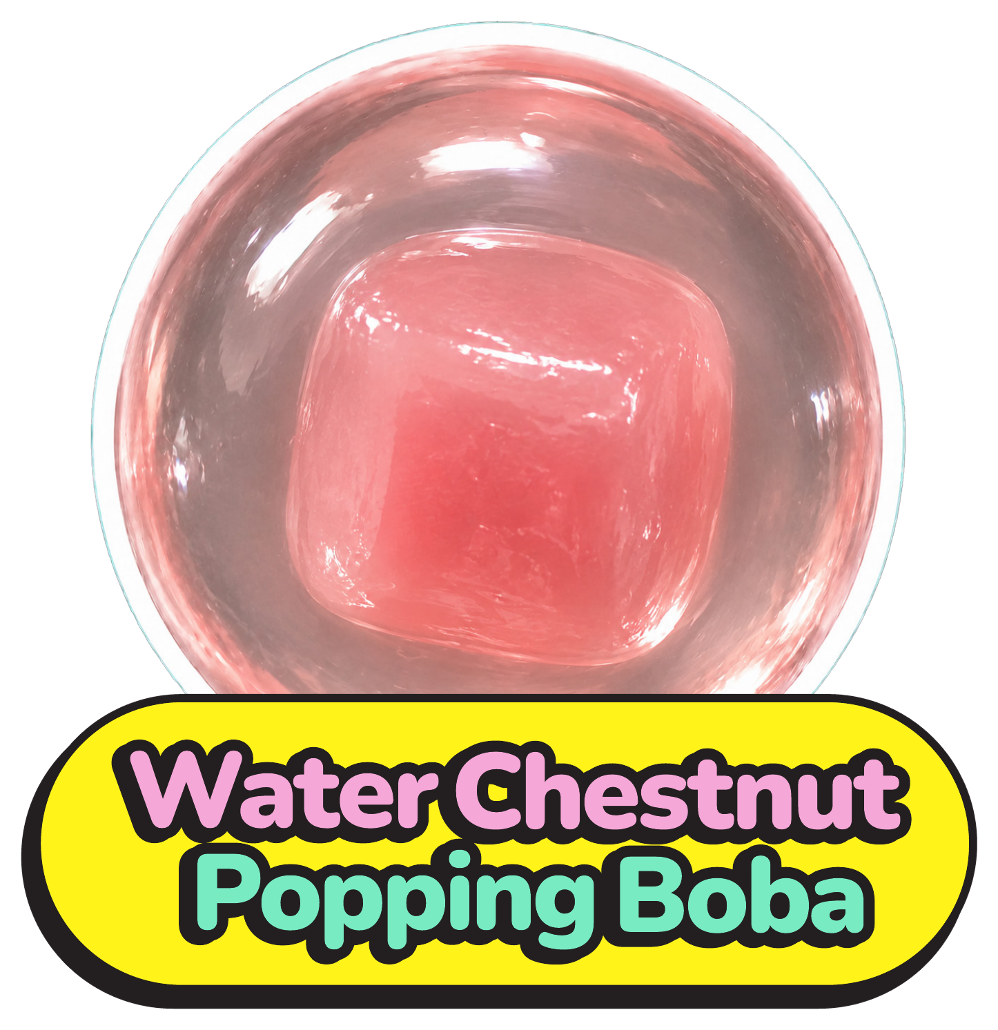 Pink Water Chestnut Popping Boba